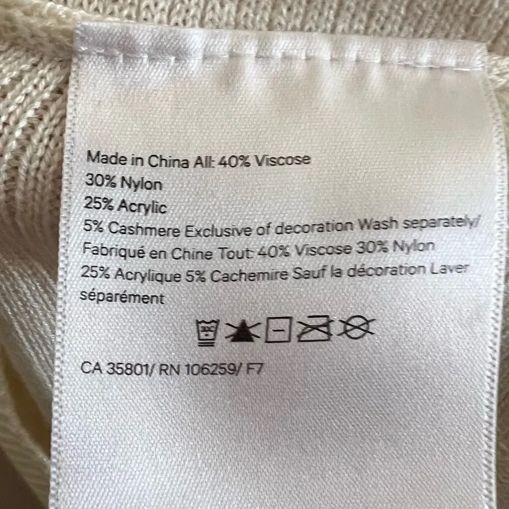 Lululemon Cashlu Knit Pullover Heathered White Opal Size 6